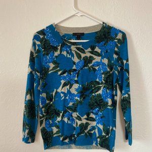 J.CREW Sequined Floral Knit Sweater- XS